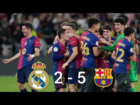 Real Madrid vs Barcelona 2 - 5 | Super copa FINAL 2025 | Full match