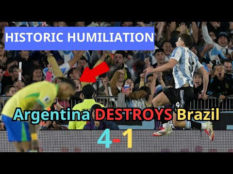 Brazil HUMILIATED 4-1 by Argentina.. Marquinhos Apologizes! 😱🔥#WorldCupQualifiers #WorldCup2026