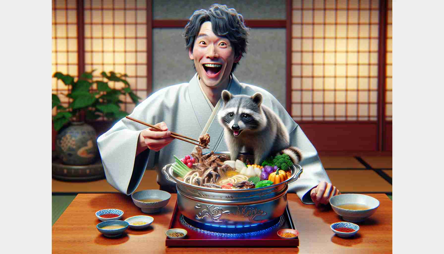 Shocking Culinary Adventure: Japanese Announcer Dines on Raccoon Hot Pot!