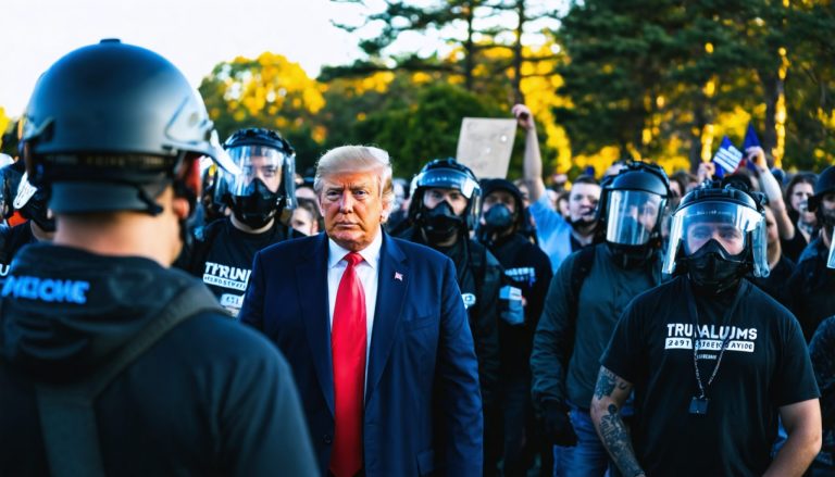 Trumpos ekskluzivna kripto večerja privablja 394 milijonov dolarjev: Protestniki se soočajo medtem ko aktivisti protestirajo pred nacionalnim igriščem za golf